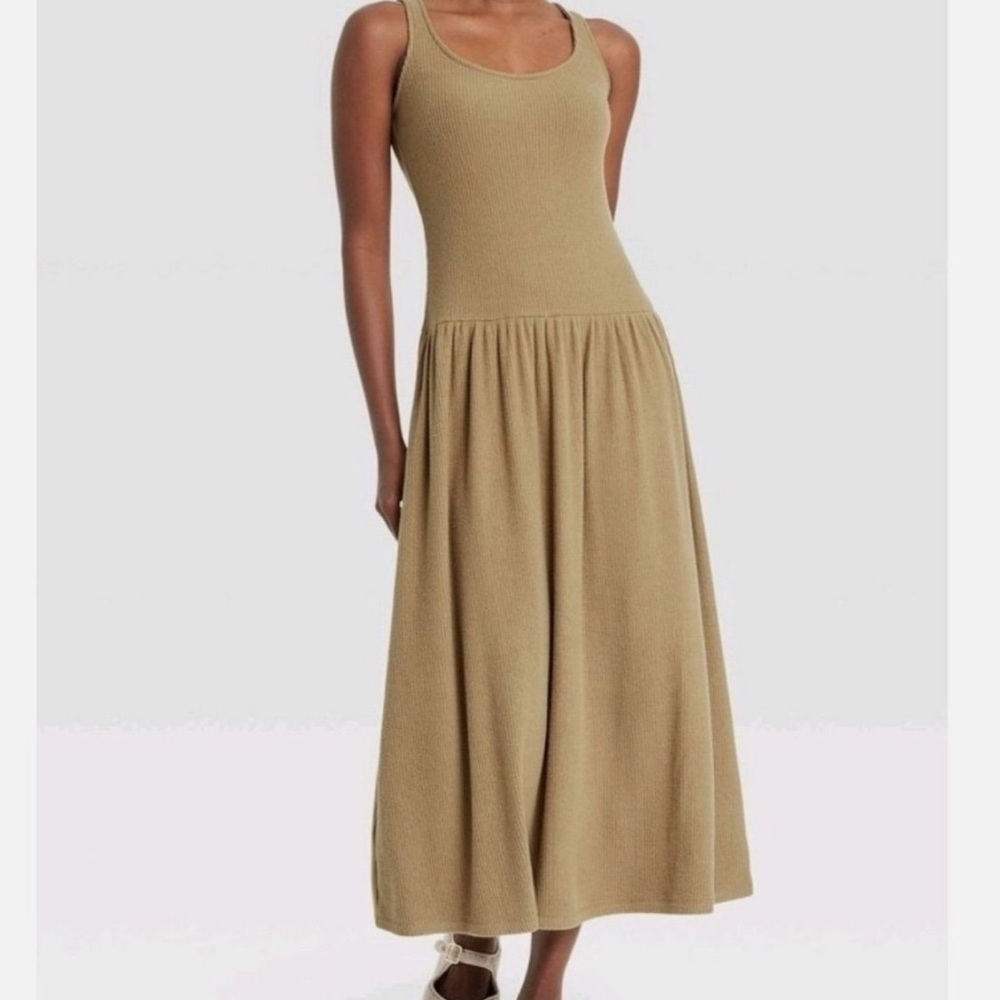 Universal Thread Women’s Drop Waist Ribbed Knit Midi Dress NWT Multiple Sizes